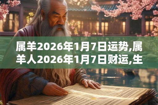 属羊2026年1月7日运势,属羊人2026年1月7日财运,生肖羊2026年1月7日运势 属羊2026年1月7日运势,属羊人2026年1月7日财运,生肖羊2026年1月7日运势