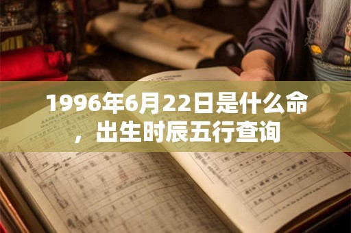 1996年6月22日是什么命，出生时辰五行查询