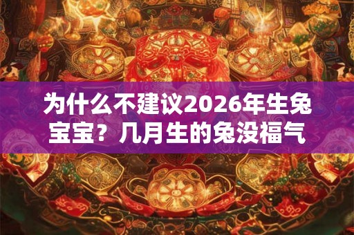 为什么不建议2026年生兔宝宝？几月生的兔没福气