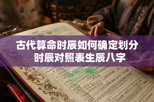 古代算命时辰如何确定划分  时辰对照表生辰八字