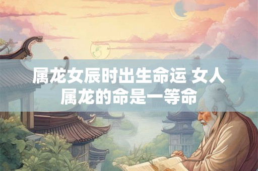 属龙女辰时出生命运 女人属龙的命是一等命 属龙女辰时出生命运 女人属龙的命是一等命