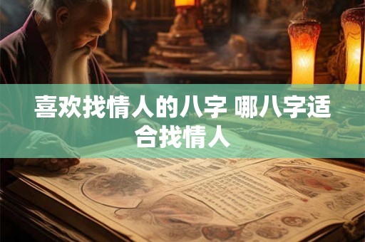 喜欢找情人的八字 哪八字适合找情人