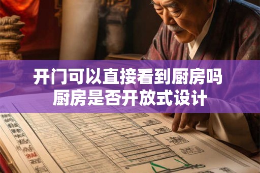 开门可以直接看到厨房吗 厨房是否开放式设计 开门可以直接看到厨房吗 厨房是否开放式设计