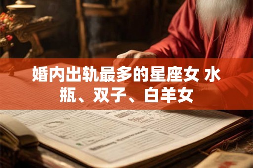 婚内出轨最多的星座女 水瓶、双子、白羊女