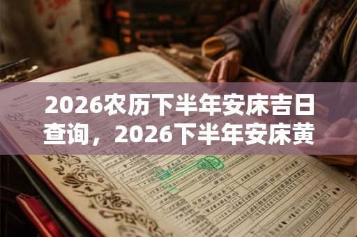 2026农历下半年安床吉日查询，2026下半年安床黄道吉日