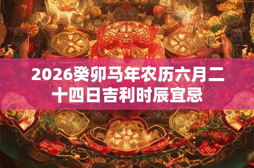 2026癸卯马年农历六月二十四日吉利时辰宜忌