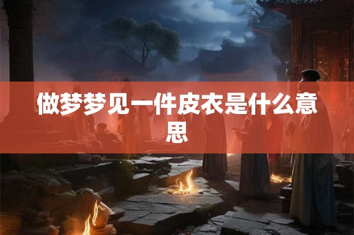做梦梦见一件皮衣是什么意思