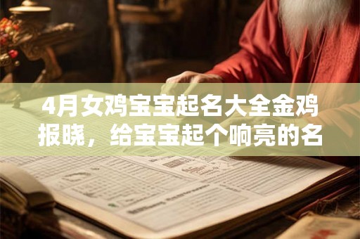 4月女鸡宝宝起名大全金鸡报晓，给宝宝起个响亮的名字！