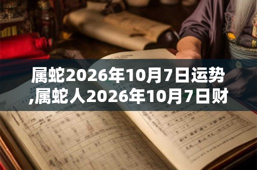 属蛇2026年10月7日运势,属蛇人2026年10月7日财运,生肖蛇2026年10月7日运势