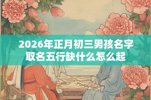 2026年正月初三男孩名字取名五行缺什么怎么起