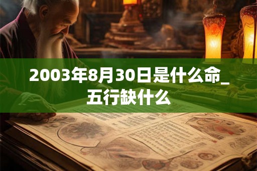 2003年8月30日是什么命_五行缺什么