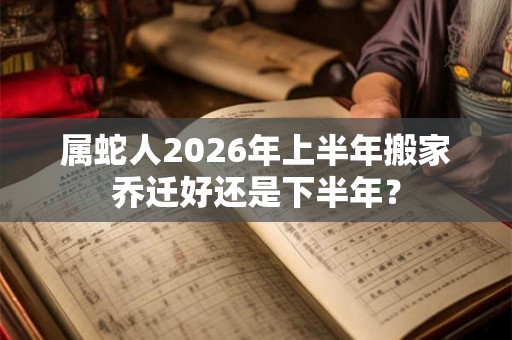 属蛇人2026年上半年搬家乔迁好还是下半年? 属蛇人2026年上半年搬家乔迁好还是下半年?