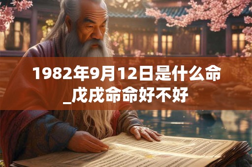 1982年9月12日是什么命_戊戌命命好不好