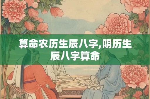 算命农历生辰八字,阴历生辰八字算命