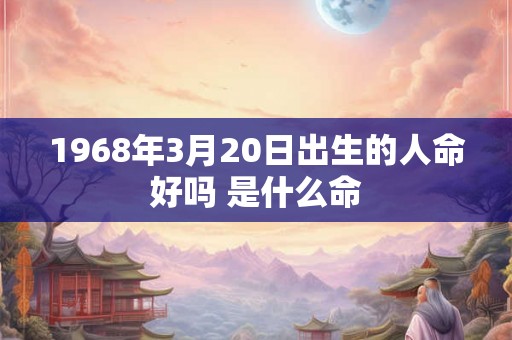 1968年3月20日出生的人命好吗 是什么命 1968年3月20日出生的人命好吗 是什么命