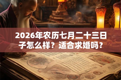 2026年农历七月二十三日子怎么样？适合求婚吗？