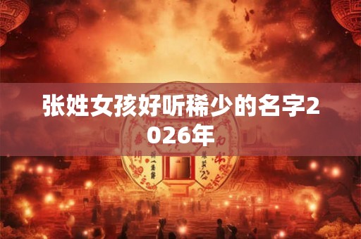 张姓女孩好听稀少的名字2026年
