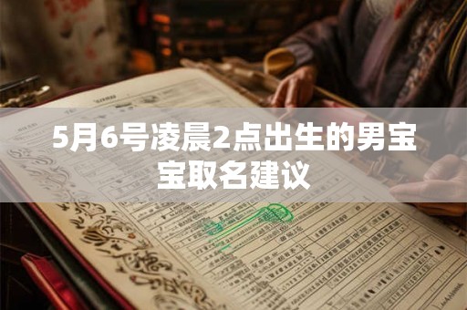 5月6号凌晨2点出生的男宝宝取名建议