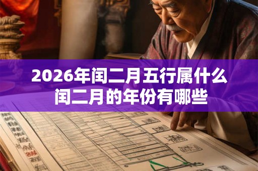 2026年闰二月五行属什么 闰二月的年份有哪些