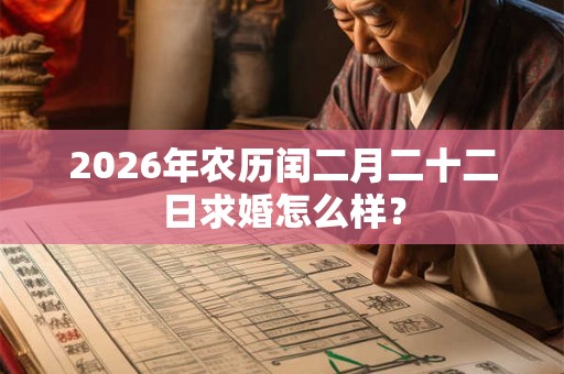 2026年农历闰二月二十二日求婚怎么样? 2026年农历闰二月二十二日求婚怎么样?