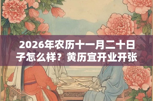 2026年农历十一月二十日子怎么样？黄历宜开业开张吗？