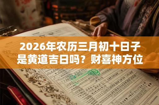 2026年农历三月初十日子是黄道吉日吗?财喜神方位在哪? 2026年农历三月初十日子是黄道吉日吗?财喜神方位在哪?