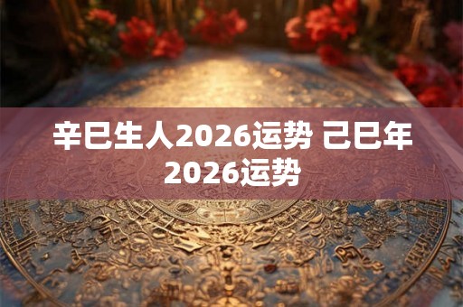 辛巳生人2026运势 己巳年2026运势