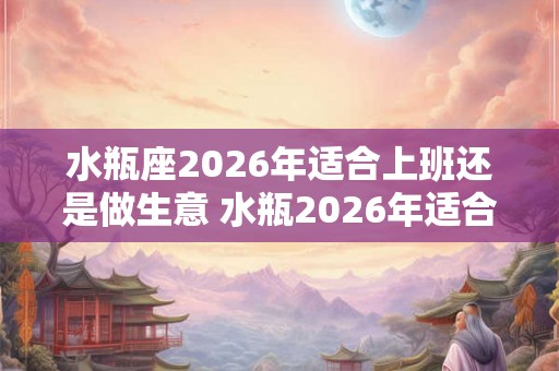 水瓶座2026年适合上班还是做生意 水瓶2026年适合创业吗