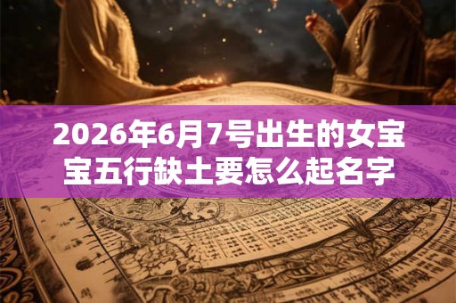 2026年6月7号出生的女宝宝五行缺土要怎么起名字