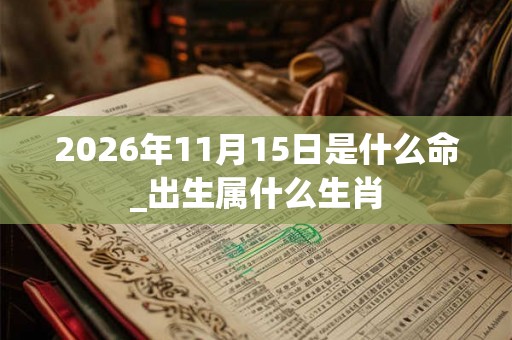 2026年11月15日是什么命_出生属什么生肖