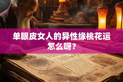 单眼皮女人的异性缘桃花运怎么呀？