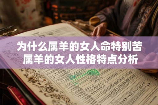 为什么属羊的女人命特别苦 属羊的女人性格特点分析