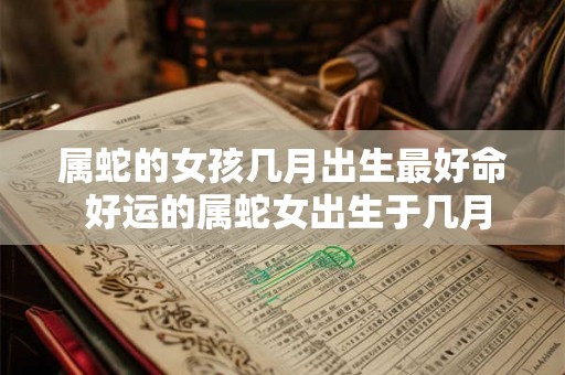 属蛇的女孩几月出生最好命 好运的属蛇女出生于几月