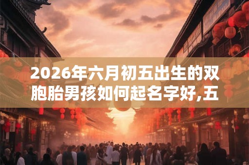 2026年六月初五出生的双胞胎男孩如何起名字好,五行属什么? 2026年六月初五出生的双胞胎男孩如何起名字好,五行属什么?