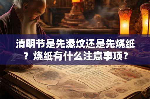 清明节是先添坟还是先烧纸？烧纸有什么注意事项？
