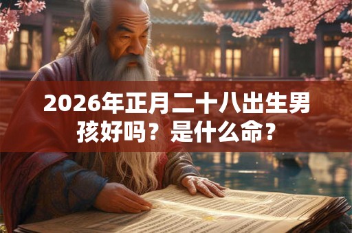 2026年正月二十八出生男孩好吗？是什么命？