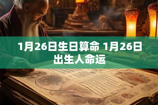 1月26日生日算命 1月26日出生人命运
