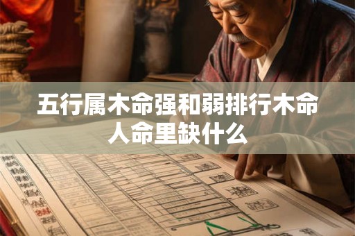 五行属木命强和弱排行木命人命里缺什么