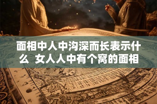 面相中人中沟深而长表示什么  女人人中有个窝的面相