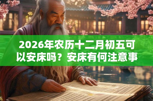 2026年农历十二月初五可以安床吗？安床有何注意事项？