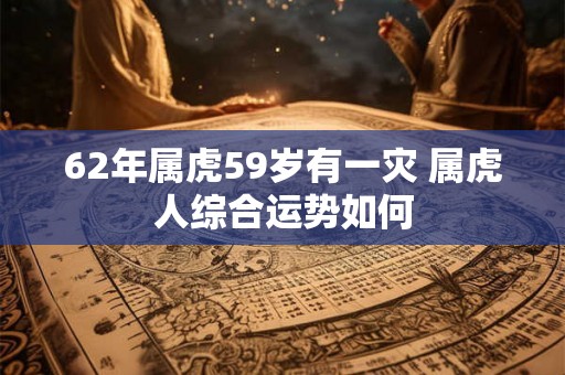 62年属虎59岁有一灾 属虎人综合运势如何
