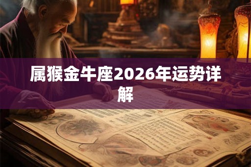 属猴金牛座2026年运势详解