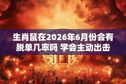 生肖鼠在2026年6月份会有脱单几率吗 学会主动出击
