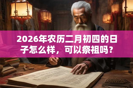 2026年农历二月初四的日子怎么样，可以祭祖吗？