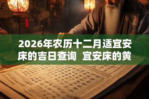 2026年农历十二月适宜安床的吉日查询  宜安床的黄道吉日