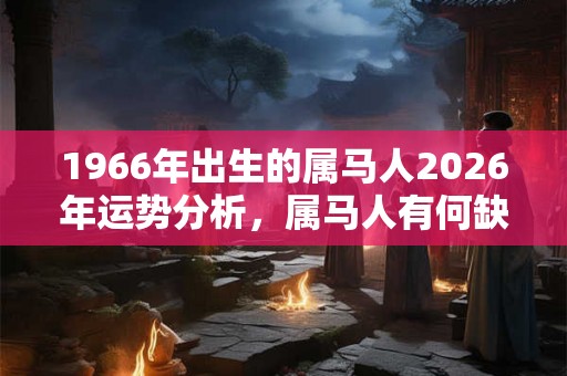 1966年出生的属马人2026年运势分析，属马人有何缺点？