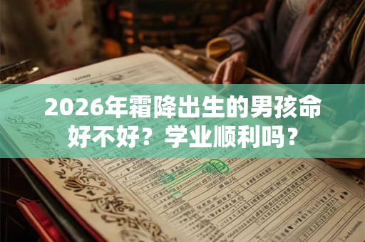 2026年霜降出生的男孩命好不好？学业顺利吗？