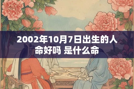 2002年10月7日出生的人命好吗 是什么命