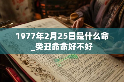 1977年2月25日是什么命_癸丑命命好不好