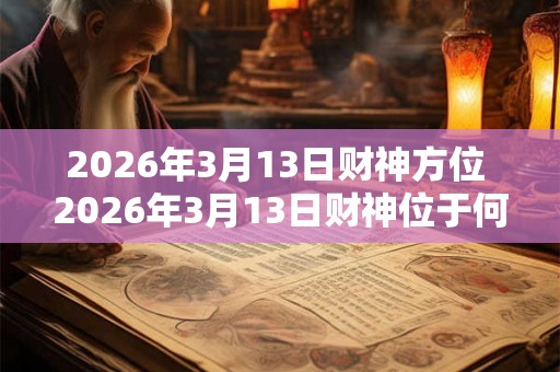 2026年3月13日财神方位 2026年3月13日财神位于何处
